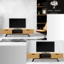 Szafka RTV-39 Drewno Lite Dąb Loft Lakier Rozmiary od 100 cm do 200 cm PREMIUM